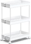SPACEKEEPER Rolling 3-Tier Bathroom and Laundry Cart