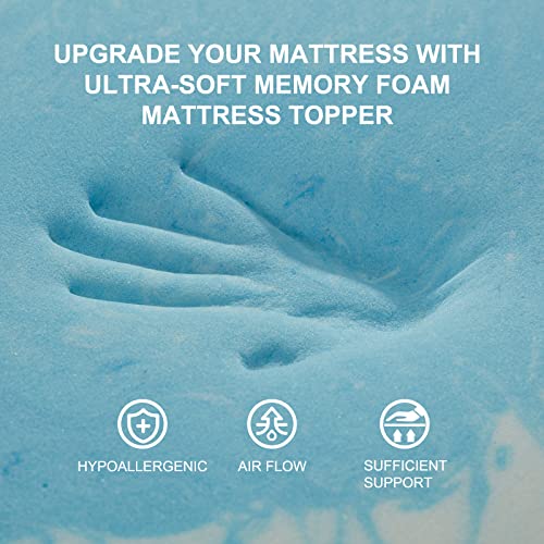 SINWEEK 2 Inch 5-Zone Memory Foam Mattress Topper - Image 3