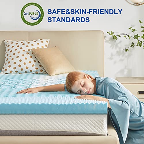 SINWEEK 2 Inch 5-Zone Memory Foam Mattress Topper - Image 4