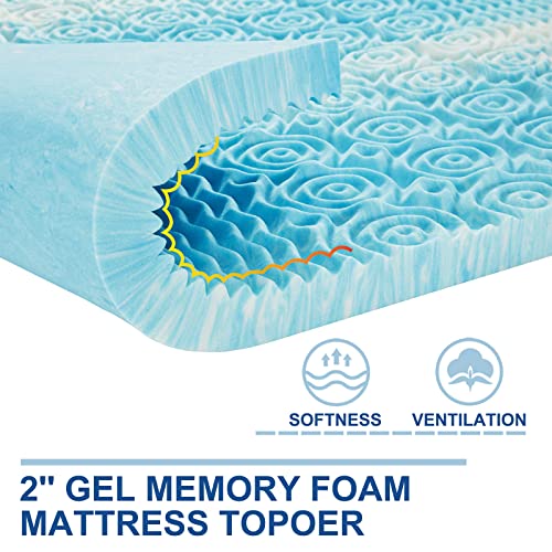 SINWEEK 2 Inch 5-Zone Memory Foam Mattress Topper - Image 2
