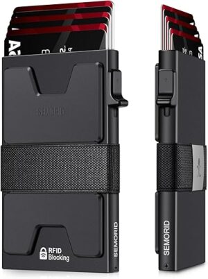 SEMORID Slim Aluminum Card Holder Wallet