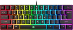 Snpurdiri 60% RGB Wired Gaming Keyboard