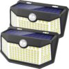 HMCITY Solar Motion Sensor Wall Lights, 120 LED