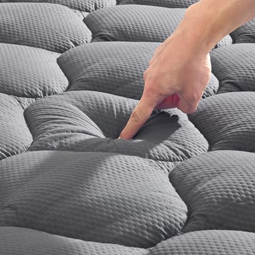 Sonive Cooling Quilted Noiseless Mattress Pad, Queen - Image 3