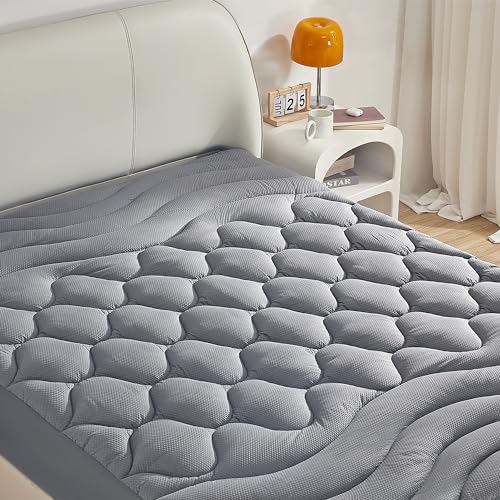 Sonive Cooling Quilted Noiseless Mattress Pad, Queen - Image 2