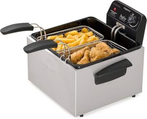 Presto Stainless Steel Dual Basket Deep Fryer