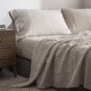 Simple&Opulence Washed Linen Queen Sheet Set, 4 Pcs