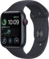 Apple Watch SE 2nd Gen, GPS + Cellular, 44mm, Midnight Aluminum with Sport Band