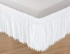 Elegant Comfort White Elastic Bed Wrap with Tassels