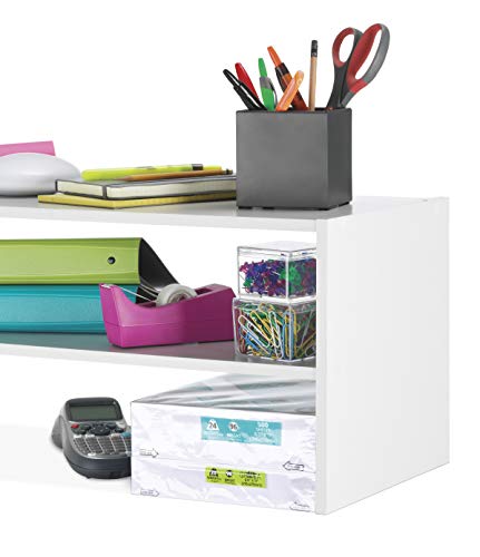 Whitmor Stackable 2-Shelf White Shoe Rack - Image 5