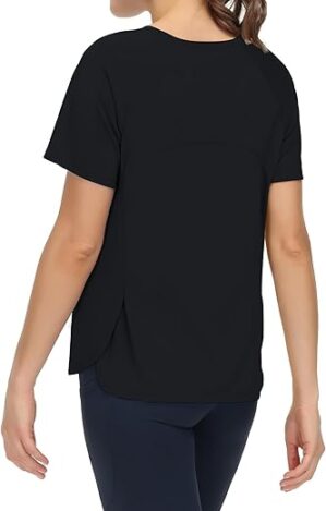 THE GYM PEOPLE Women's Breathable Short Sleeve Workout Shirt