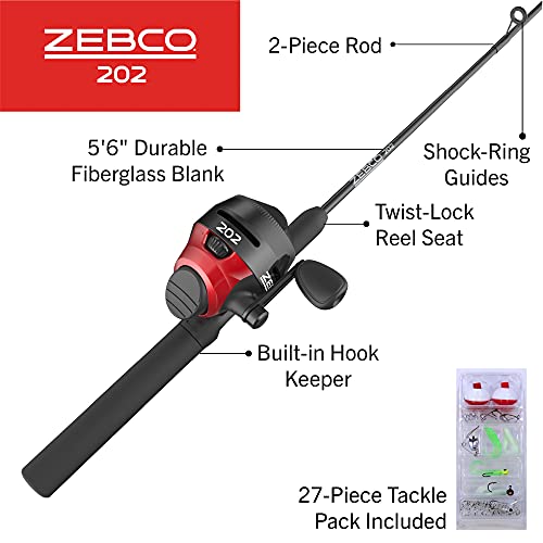 Zebco Spincast Reel & Rod Combo, 5'6", Pre-Spooled - Image 3
