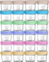 WILLDAN 24-Pack Glass Baby Food Storage Containers