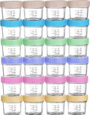 WILLDAN 24-Pack Glass Baby Food Storage Containers