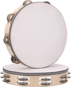 CKVIHAV 2Pack 10 Inch Double Row Tambourine