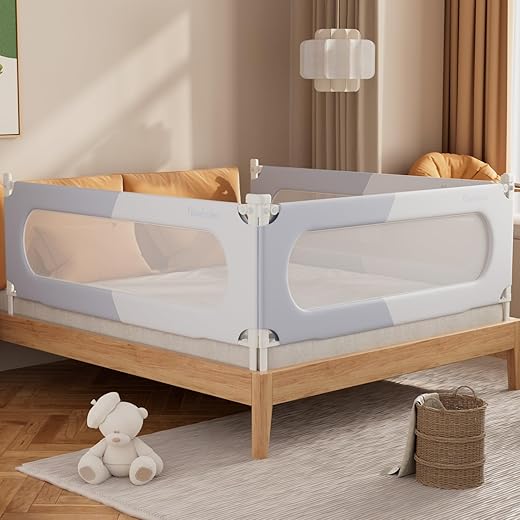 Newfinder 3 Pack Toddler Bed Rails - Dual-Child Lock
