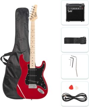 GLARRY 39" Full Size Electric Guitar with Amp
