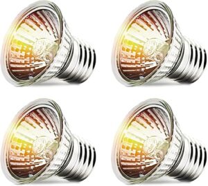 CALPALMY 4-Pack 25W UVA+UVB Reptile Heat Bulbs