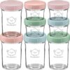 KeaBabies 4pk 8oz & 4pk 4oz Glass Baby Food Containers