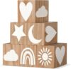 Kigley 6 Pcs Nursery Decor Watercolor Shelf