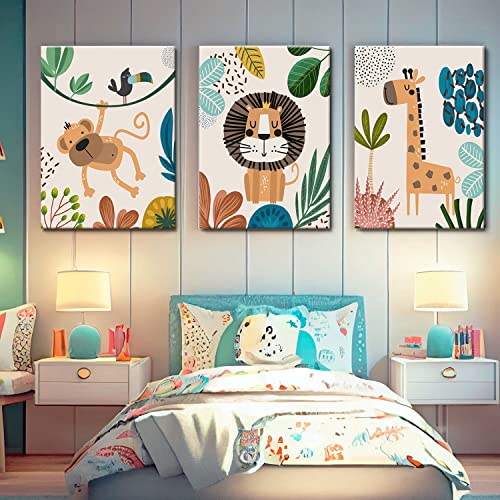AKWISH Safari Animals Canvas Wall Art Prints - Image 2