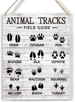 FREHVN Animal Tracks Field Guide Sign, 8×10