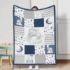 HawSkgFub Baby Toddler Boy Elephant Blanket Blue