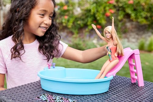 Barbie Doll & Pool Playset With Pink Slide - Image 2