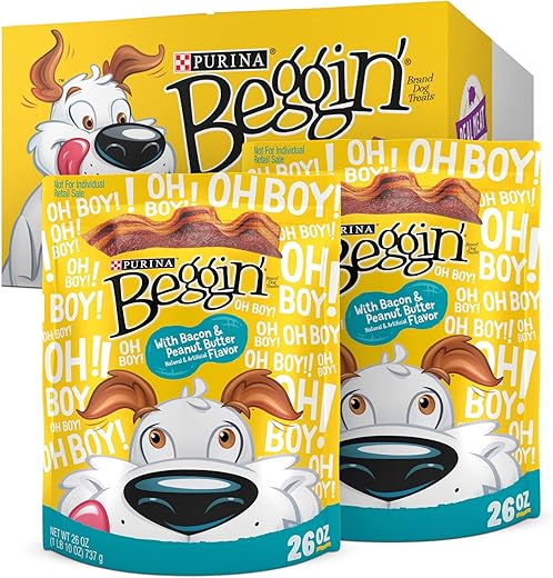 Purina Beggin' Beggin' Strips Bacon Peanut Butter Treats - (Pack of 2) 26 oz. Pouches
