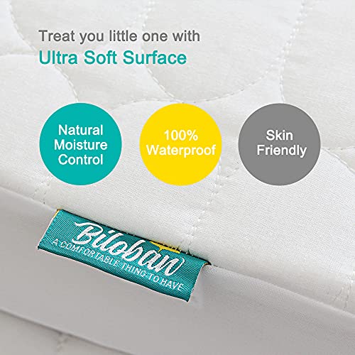 Biloban Crib Mattress Protector Sheets Waterproof 2 Pack - Image 4