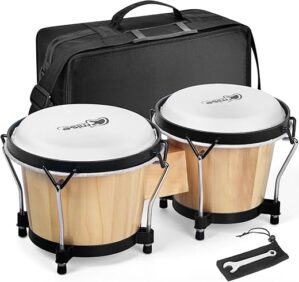lotmusic Bongo Drums 6” And 7” With Accessories
