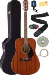 Fender CD-60S Solid Top Acoustic Guitar Bundle