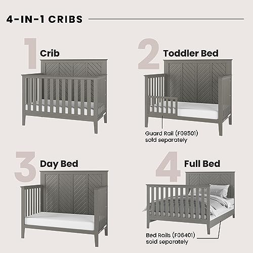Child Craft Atwood Crib And Dresser Set, Lunar Gray - Image 4