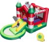 GLACER Christmas Themed Kids Inflatable Castle w/Slide