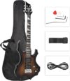 GLARRY Cool Burning Fire Style Electric Guitar