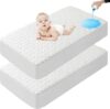 Lunsing Crib Mattress Protector, Soft Bamboo Viscose, 52″x28