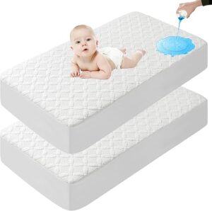 Lunsing Crib Mattress Protector, Soft Bamboo Viscose, 52"x28