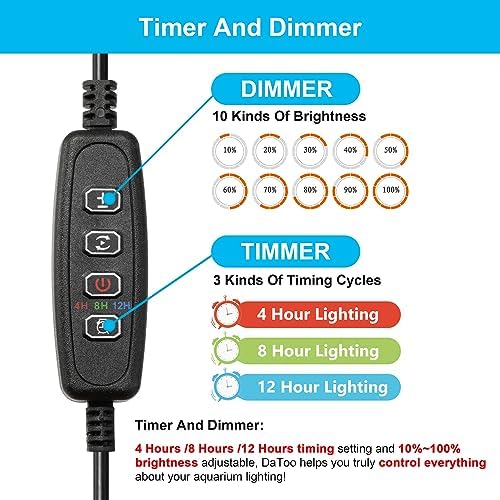 DaToo Submersible 4W LED Aquarium Light with Timer - Image 4
