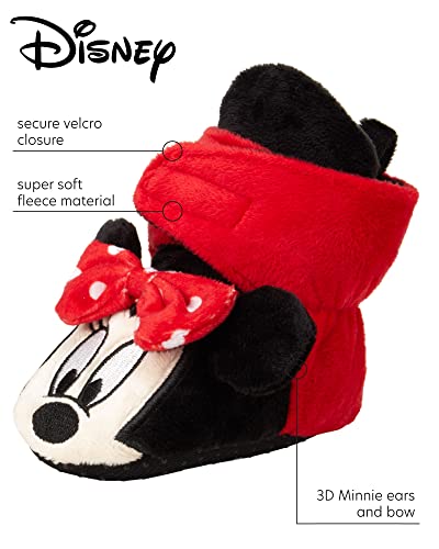 Disney Girls' Minnie Mouse Booties - Soft Fleece - Image 2