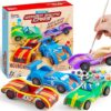 Klever Kits DIY Wooden Race Cars Kit, 4 Pack