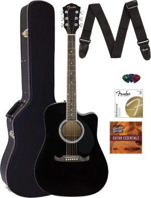 Fender FA-125CE Cutaway Acoustic-Electric Guitar Bundle