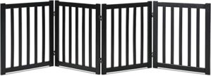 LZRS Freestanding Wooden Pet Gate, Indoor Safety Fence, 24