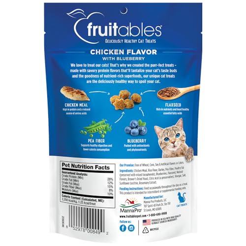 Fruitables Crunchy Low Calorie Cat Treats - 2.5 Ounces - Image 2