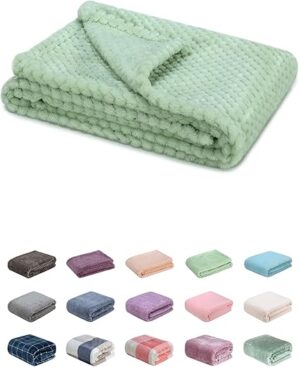WONDER MIRACLE Fuzzy or Fluffy Baby Blanket, XS-Pastel Green