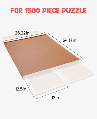 GAMENOTE 1500 Pieces Jigsaw Puzzle Table with Cover - Image 3