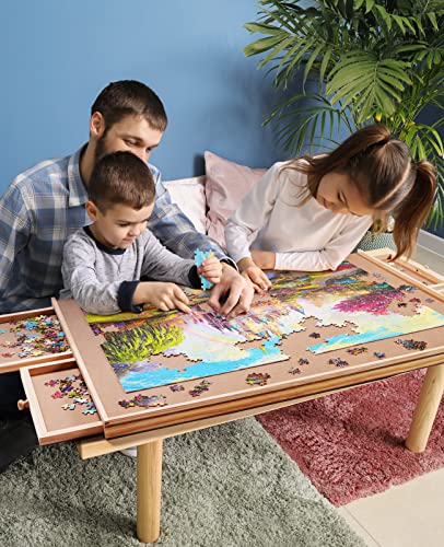 GAMENOTE 1500 Pieces Jigsaw Puzzle Table with Cover - Image 5