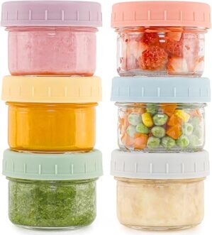Caperci Glass Baby Food Storage Containers - 4 oz