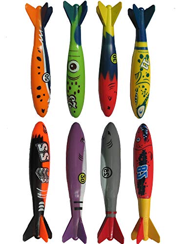 Haktoys Underwater Diving Torpedo Bandits, 5” Sharks Glides - Image 4