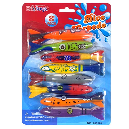 Haktoys Underwater Diving Torpedo Bandits, 5” Sharks Glides - Image 5
