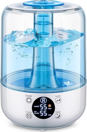 HiLIFE Humidifiers For Bedroom, 3L Ultrasonic Cool Mist